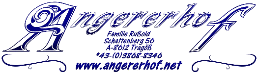 Logo & Adresse vom Angererhof - Familie Rußold